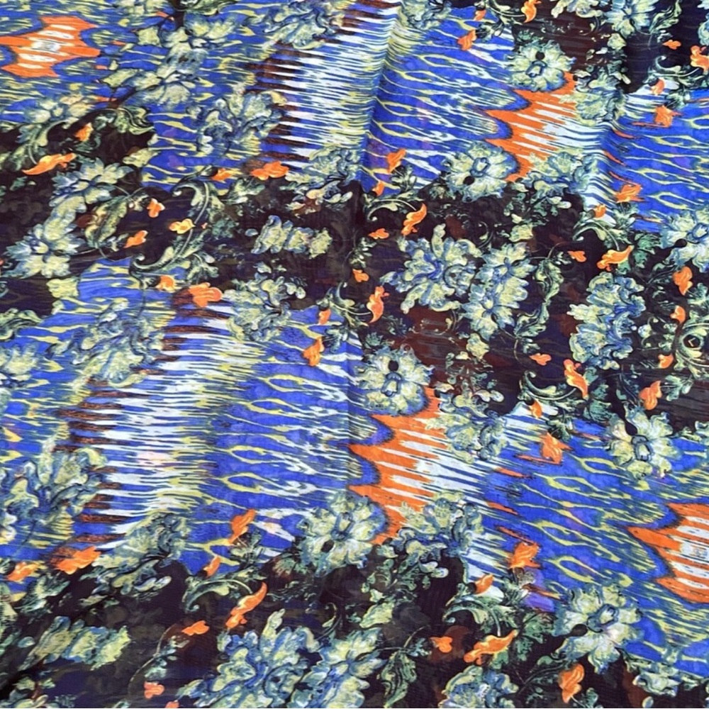 Vibrant Abstract Patterned Multicolor Poly Print … - image 2